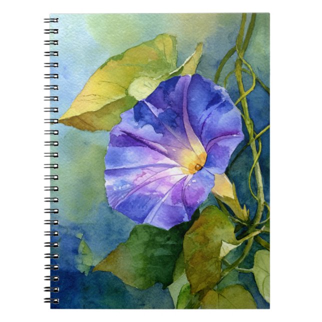 Caderno Espiral Notebook com Glória da Manhã (Frente)