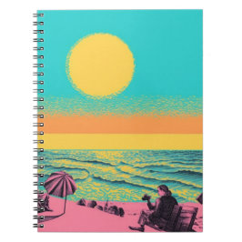 Caderno Espiral notebook com inspiração retroativa