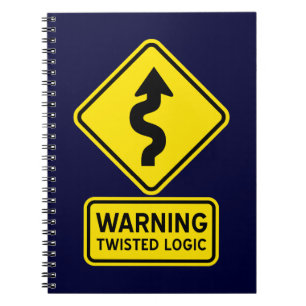 Caderno Espiral Notebook com lógica retorcida