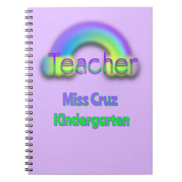 Caderno Espiral Notebook com nome e qualidade espiral do professor