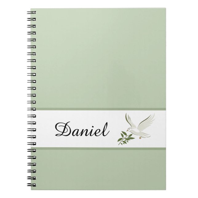 Caderno Espiral Notebook com nome personalizado do notebook (Frente)
