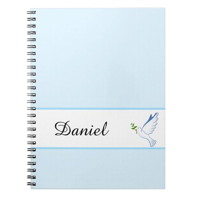 Caderno Espiral Notebook com nome personalizado do notebook (Frente)
