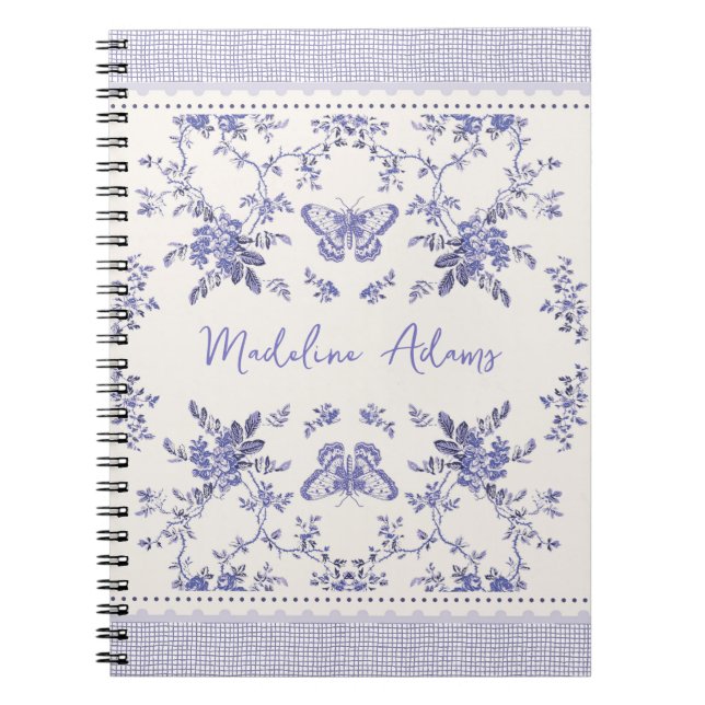 Caderno Espiral Notebook com nome personalizado em francês Toile F (Frente)