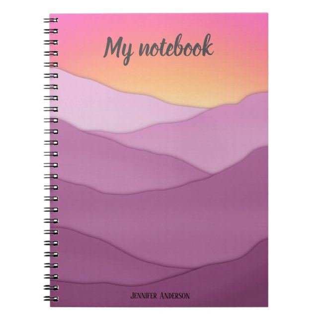 Caderno Espiral Notebook com nome personalizado "Meu notebook" (Frente)
