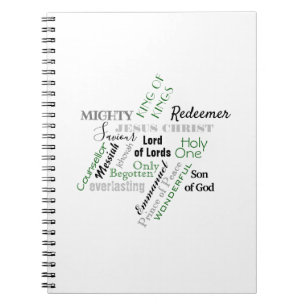 Caderno Espiral Notebook com nomes de cores modernas de Jesus