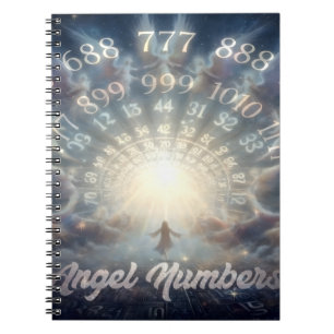 Caderno Espiral Notebook com Números de Anjo de Realms Paralelos