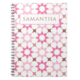 Caderno Espiral Notebook com padrão árabe