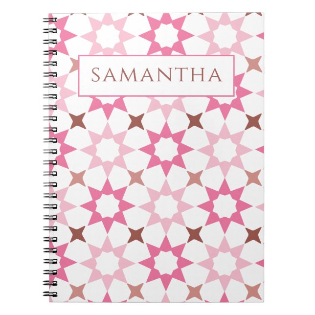 Caderno Espiral Notebook com padrão árabe (Frente)