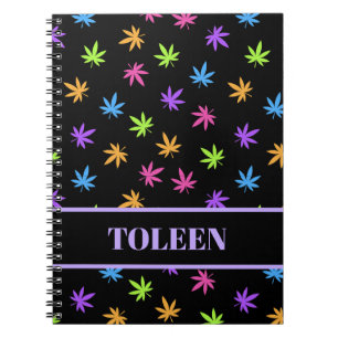 Caderno Espiral Notebook com padrão colorido personalizado