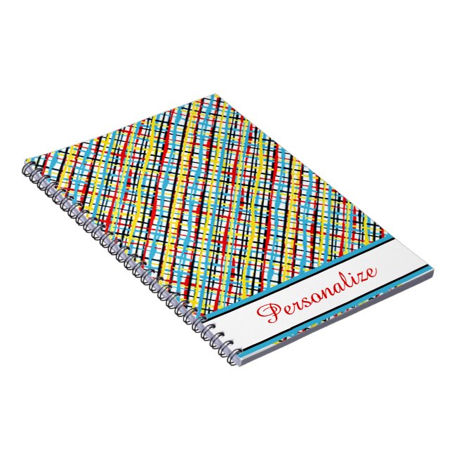 Caderno Espiral Notebook com padrão Criscross personalizado (Lado Direito)