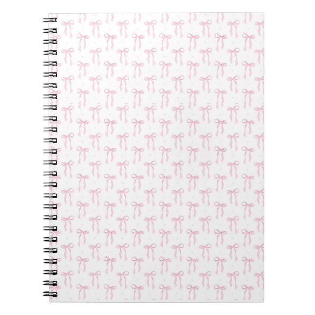 Caderno Espiral Notebook com padrão de Arcos rosa (Frente)