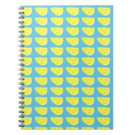 Caderno Espiral Notebook com padrão de fatia de limão