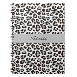 Caderno Espiral Notebook com padrão de impressão de animais leop