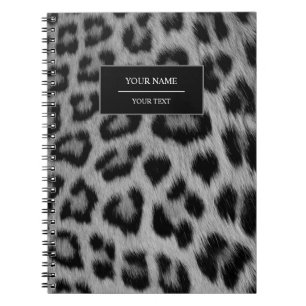 Caderno Espiral Notebook com padrão de impressão de animais leop