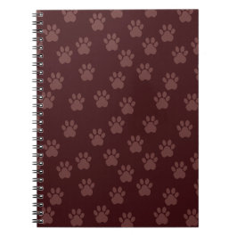 Caderno Espiral Notebook com padrão de pata de cão