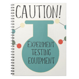 Caderno Espiral Notebook com padrão de química do Science Lab