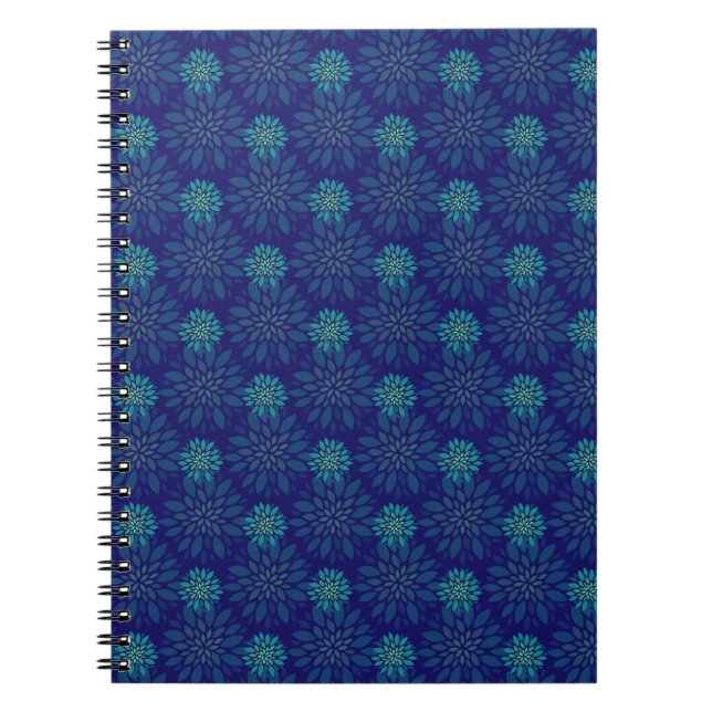 Caderno Espiral Notebook com padrão floral (Frente)