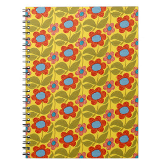 Caderno Espiral Notebook com padrão floral colorido