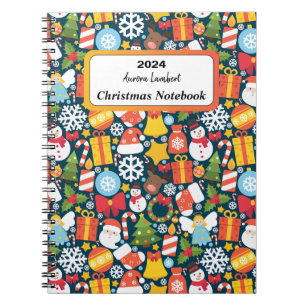 Caderno Espiral Notebook com padrão sem aparência natalícia Foto e