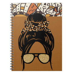 Caderno Espiral Notebook com padrão tribal da mulher negra Foto es