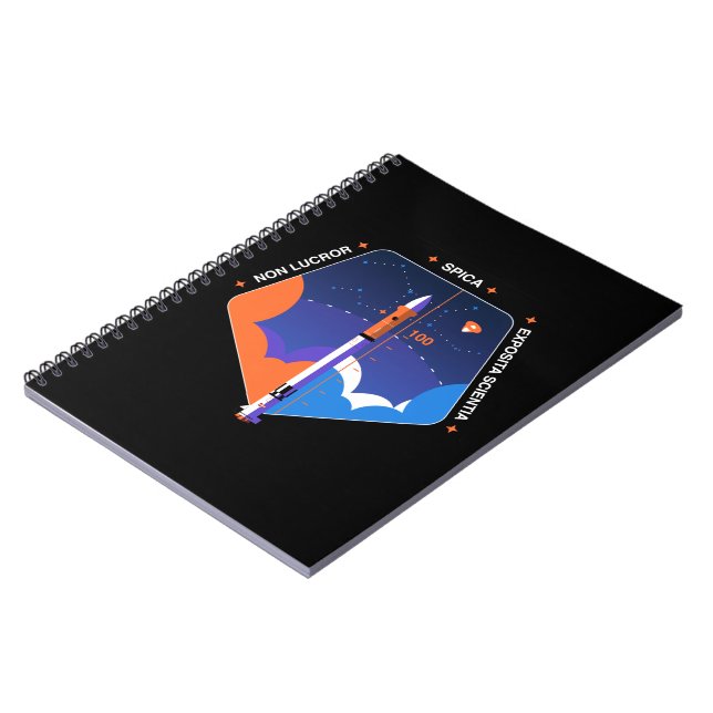 Caderno Espiral Notebook com patch da missão Spica (Left Side)