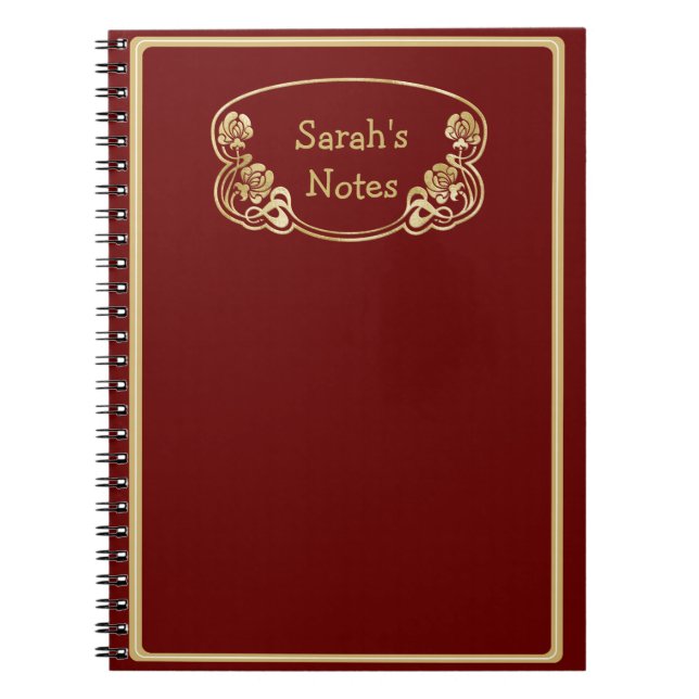 Caderno Espiral Notebook com placa de Ornamentado com estrutura Do (Frente)