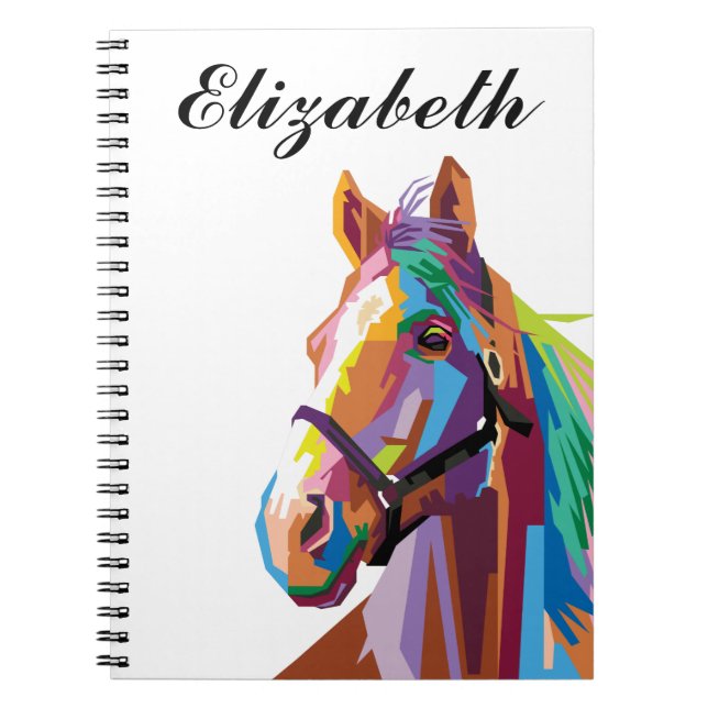 Caderno Espiral Notebook com Pop de arte colorida personalizado (Frente)