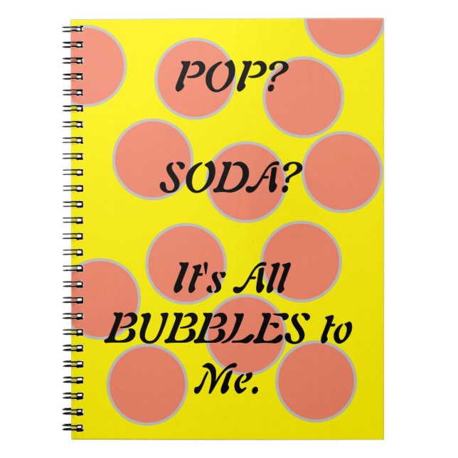 Caderno Espiral Notebook com pop de soda fotográfico espiral (Frente)