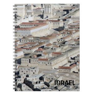 Caderno Espiral Notebook com réplica de Jerusalém de Israel