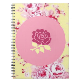 Caderno Espiral Notebook com Rosa chic