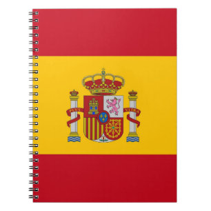 Caderno Espiral Notebook com sinalizador de Espanha