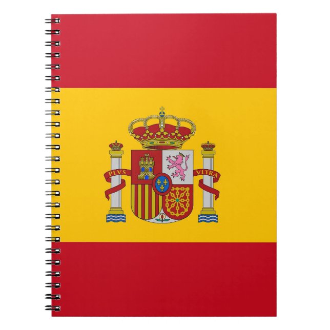 Caderno Espiral Notebook com sinalizador de Espanha (Frente)
