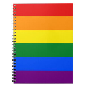 Caderno Espiral Notebook com Sinalizador do Orgulho LGBT do Arco-Í