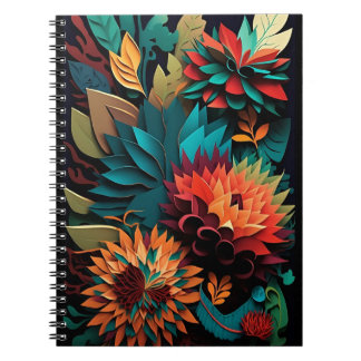 Caderno Espiral Notebook com sinfonia de jardim radiante fotográfi