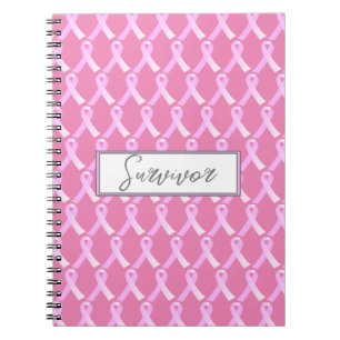 Caderno Espiral Notebook com Sobrevivência do Câncer da Mama em Fi