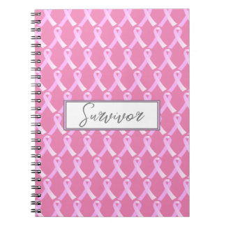 Caderno Espiral Notebook com Sobrevivência do Câncer da Mama em Fi