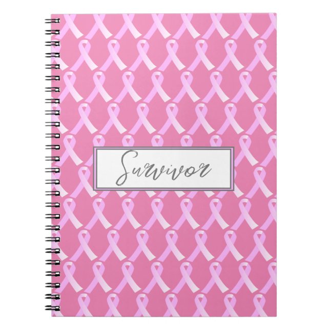 Caderno Espiral Notebook com Sobrevivência do Câncer da Mama em Fi (Frente)
