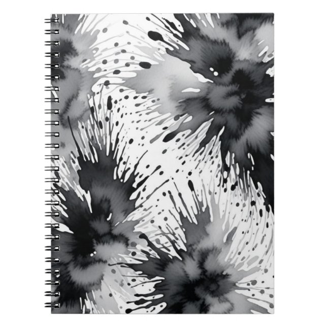 Caderno Espiral Notebook com Splatter de Lava Tinta (Frente)