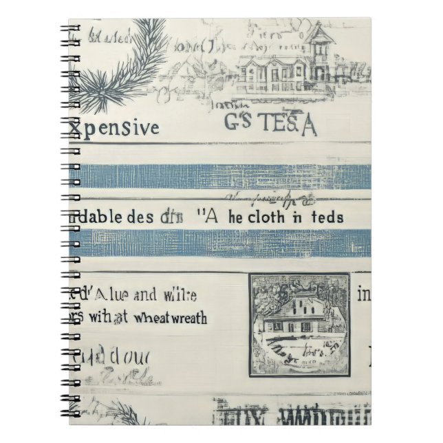 Caderno Espiral Notebook Com Tema Marinho (Frente)