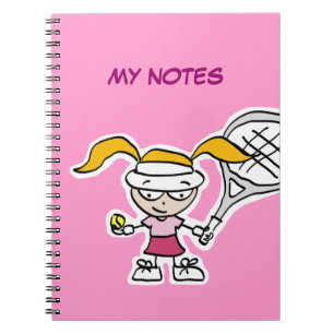 Caderno Espiral notebook com tênis player com cobrir