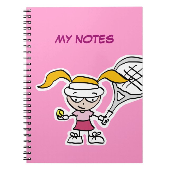 Caderno Espiral notebook com tênis player com cobrir PERSONALIZÁVE (Frente)