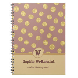 Caderno Espiral Notebook com tom personalizado e monograma com tom