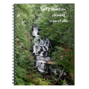 Caderno Espiral Notebook com vamos para perseguição de quedas d'ág