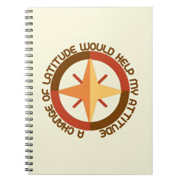 Caderno Espiral Notebook com Viagem engraçado moderno