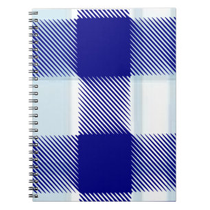 Caderno Espiral Notebook com Xadrez azul