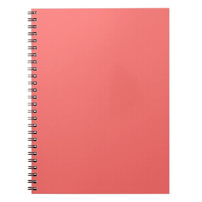 Caderno Espiral Notebook cor-de-rosa com salmão (Frente)