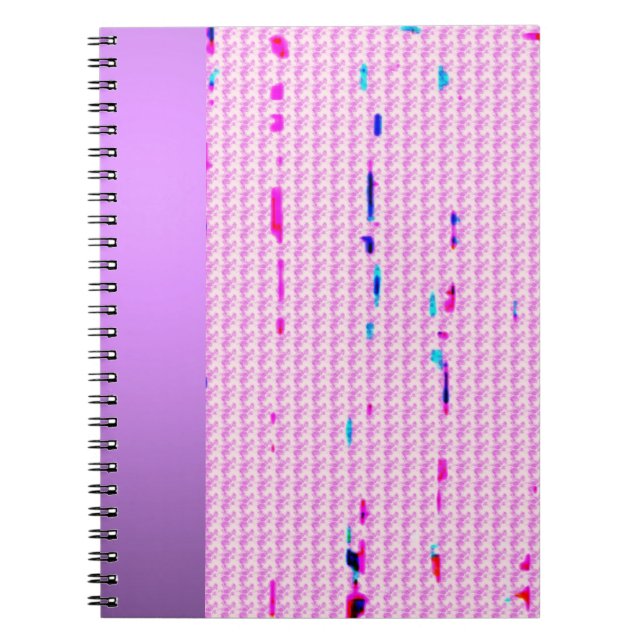 Caderno Espiral Notebook cor-de-rosa com várias cores (Frente)