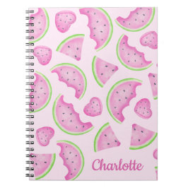 Caderno Espiral Notebook cor-de-rosa - Nome personalizado Summer J