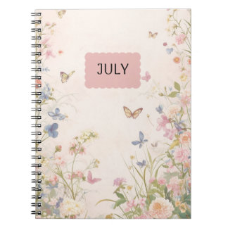 Caderno Espiral Notebook cor-de-rosa Pastel Floral
