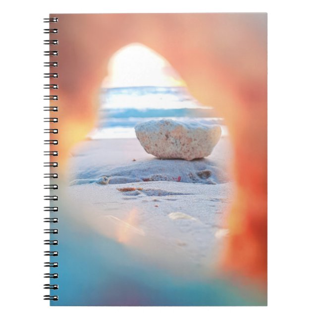 Caderno Espiral Notebook Coral Beach View (Frente)